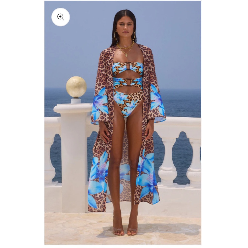 The Runaway Label Camille Robe in Bimini blue